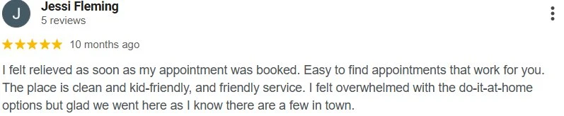 5-star Google review from Jessi Fleming about Lice Clinics of Texas