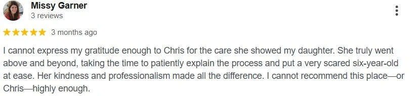 5-star Google review from Missy Garner about Lice Clinics of Texas