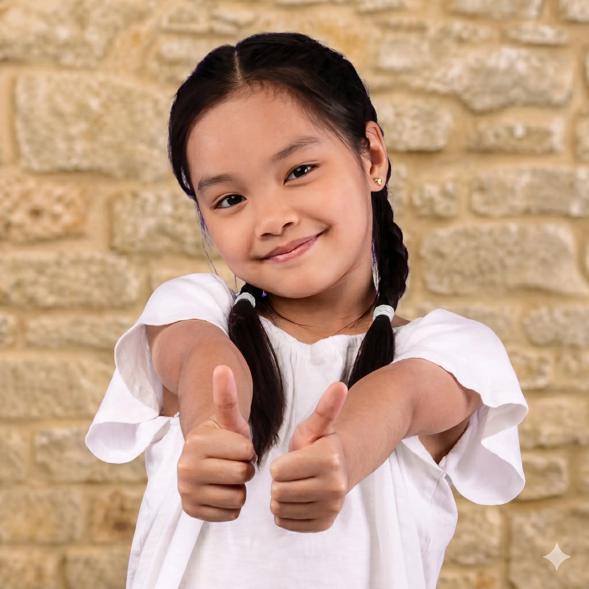Child receiving heated air lice treatment